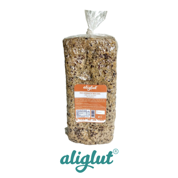 Pan Sándwich Integral Sin Huevos, hecho con harinas de maíz, arroz integral, yuca, linaza, garbanzos, ajonjolí blanco, chía y ajonjolí negro, en presentación de 840g